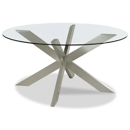 Axelle Round Dining Table with Glass Top
